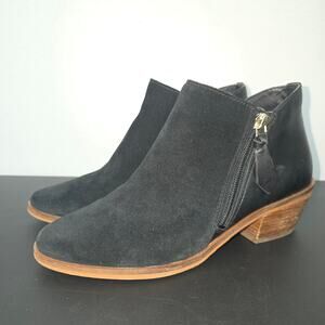 Cole Haan Gracy Bootie Boots Womens Size 6 Black Suede Leather Bohemian Classic